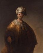REMBRANDT Harmenszoon van Rijn A Man in oriental dress known as France oil painting artist